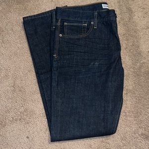 Rocco slim skinny fit. Color is a dark wash blue.